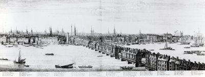 West Front of London Bridge by Nathaniel and Samuel Buck